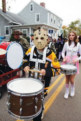 Halloween Parade
The streets of Marion were flooded with Halloween Parade participants and attendees, as members of the Sippican Elementary School Band helped the “witches” of the Marion Art Center lead a procession that began at the Music Hall and went down Front Street, up Main Street past the Elizabeth Taber statue and onto Spring Street, where children were met at Town House by staff members handing out candy for the kids. Photos by Mick Colageo
