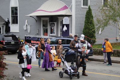 Halloween Parade
The streets of Marion were flooded with Halloween Parade participants and attendees, as members of the Sippican Elementary School Band helped the “witches” of the Marion Art Center lead a procession that began at the Music Hall and went down Front Street, up Main Street past the Elizabeth Taber statue and onto Spring Street, where children were met at Town House by staff members handing out candy for the kids. Photos by Mick Colageo
