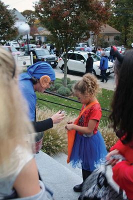Halloween Parade
The streets of Marion were flooded with Halloween Parade participants and attendees, as members of the Sippican Elementary School Band helped the “witches” of the Marion Art Center lead a procession that began at the Music Hall and went down Front Street, up Main Street past the Elizabeth Taber statue and onto Spring Street, where children were met at Town House by staff members handing out candy for the kids. Photos by Mick Colageo

