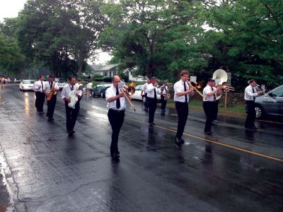 4th of July Parade
The annual 4th of July Parade in Marion was a great sucess dispite the rain. There was music, vintage cars, fire engines clowns with candy and even a shark car! Photo by Katy Fitzpatrick.
