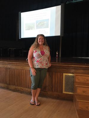 Amy Wilmot
Amy Wilmot, regional interpretive coordinator with the Massachusetts Department of Conservation and Recreation, gave an informative virtual tour of the state parks of Southeast Massachusetts on Monday, August 15, and included a few ideas for some day-trip visits to parks in Boston and the Berkshires. The event was a talk sponsored by the Marion COA. Photo by Jean Perry
