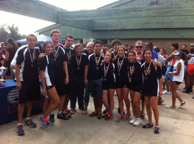 Phoenix Crew Club
The Phoenix Crew Club recently competed in Rochester, NY where they captured several first and second place titles in a variety of different events.  The club is gearing up for their fall season of rowing.  Picture from left to right: Conrad Roy III, Bethany Mello, Gordon Batchelder, Ian Chamberlain, Aryanna Taylor, Carolyn Foley, James Lin, Julie Mello, Nick Mezzanotte, Rachel Schwartz, Lucy Schwartz, Coach Carolyn McGonagle and Autumn Muise. Photo courtesy of Janice Foley.
