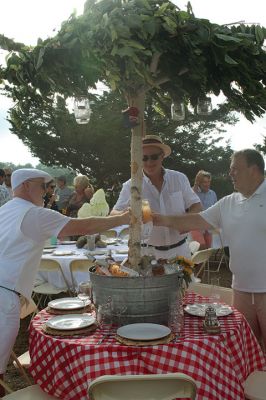 Great Picnic
Attendees at Friday night’s Great Picnic on the one-acre Munro preserve overlooking Mattapoisett Harbor enjoyed live music and adorned their tables with creatively competitive centerpieces featuring everything from a palm tree to pickleballs. Mattapoisett Land Trust Vice President Peter Davies told the Wanderer that the Mattapoisett Museum and the MLT have jointly organized the event for five nonconsecutive years. Proceeds from the annual event support their programs. Photos by Mick Colageo-August 11, 2022
