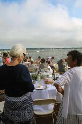 Great Picnic
Attendees at Friday night’s “Great Picnic” on the one-acre Munro preserve overlooking Mattapoisett Harbor enjoyed live music and adorned their tables with creatively competitive centerpieces featuring everything from a palm tree to pickleballs. Mattapoisett Land Trust Vice President Peter Davies told the Wanderer that the Mattapoisett Museum and the MLT have jointly organized the event for five nonconsecutive years. Proceeds from the annual event support their programs. Photos by Mick Colageo
