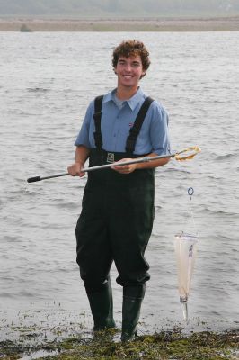 Seaside Studies
Above: ORR Senior Sam Lyons collects water samples from Pine Island Pond. Photo courtesy of Jane McCarthy
