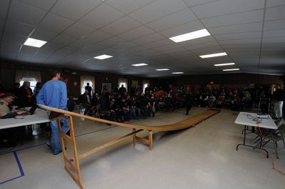 Pinewood Derby Time
Marion Cub Scout Troop #32 had its annual Pinewood Derby on February 8 at the Marion Congregational Church. Scouts assembled and designed their wooden racecars hoping to come in first place or win a prize for most original car or coolest car. Photos by Felix Perez
