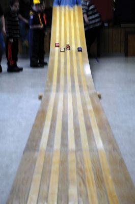 Pinewood Derby Time
Marion Cub Scout Troop #32 had its annual Pinewood Derby on February 8 at the Marion Congregational Church. Scouts assembled and designed their wooden racecars hoping to come in first place or win a prize for most original car or coolest car. Photos by Felix Perez
