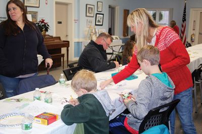 Santa and Mrs. Claus
Santa and Mrs. Claus made a stop at the Marion Police Brotherhood’s annual Pizza with Santa on Sunday, December 2, at the Benjamin D. Cushing Community Center. In addition to the jolly couple’s company, children and families enjoyed the pizza donated by Brewfish and even helped kick the Brotherhood’s Toy Drive into overdrive. Photos by Jean Perry
