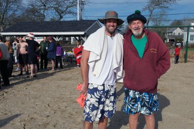 14th Annual Christmas Day Swim
The Helping Hands and Hooves 14th Annual Christmas Day Swim got a helping hand from the unseasonably warm weather, drawing in roughly 80 participants who took the polar plunge to support the organization’s therapeutic horseback riding program for adults with special needs. Photos by Colin Veitch
