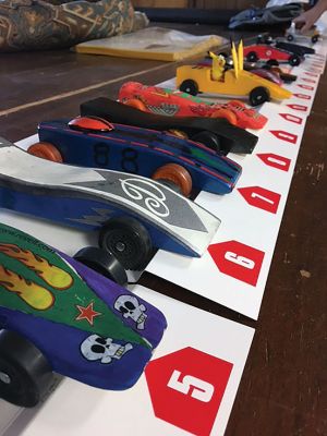 Pinewood Derby
The Marion Cub Scout Pack 32 took part in its 2017 Pinewood Derby on Saturday, February 11. More than a dozen scouts took part in at least five races, with the fastest finishers pitted against each other down the stretch. The three prize winners were: Jack Goodwin, 1st place, age 8; Gavin Bellanger, 2nd place, age 8; Tyler Young, 3rd place, age 11. Photos courtesy of Jay Pateakos
