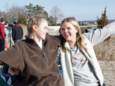 Tabor Academy Polar Plunge
Tabor Academy hosted its second annual Polar Plunge on Sunday, January 21 at Silvershell Beach to raise money for the school’s Special Olympics Young Athletes Program. Students from ‘fundraising rival’ Sandwich High also showed up, with scores of students and staff making a dash in and quickly out of the chilly waters. The plunge raised about $8,000. Photos by Deina Zartman
