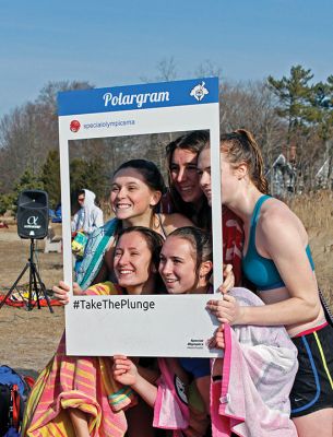 Tabor Academy Polar Plunge
Tabor Academy hosted its second annual Polar Plunge on Sunday, January 21 at Silvershell Beach to raise money for the school’s Special Olympics Young Athletes Program. Students from ‘fundraising rival’ Sandwich High also showed up, with scores of students and staff making a dash in and quickly out of the chilly waters. The plunge raised about $8,000. Photos by Deina Zartman
