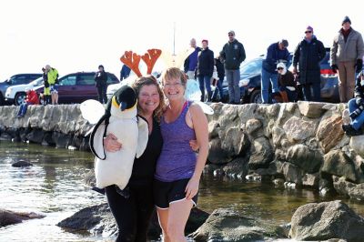 Making a Splash!
Making a Splash! Over 100 participants took the icy plunge into the frigid waters at Mattapoisett Town Beach on January 1 during the annual Freezin’ for a Reason Polar Plunge on New Year’s Day. Proceeds go to benefit the BAM Foundation, a local charity that fundraises to provide financial assistance to people who are facing cancer treatment. Photos by Colin Veitch
