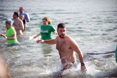 Making a Splash!
Making a Splash! Over 100 participants took the icy plunge into the frigid waters at Mattapoisett Town Beach on January 1 during the annual Freezin’ for a Reason Polar Plunge on New Year’s Day. Proceeds go to benefit the BAM Foundation, a local charity that fundraises to provide financial assistance to people who are facing cancer treatment. Photos by Colin Veitch
