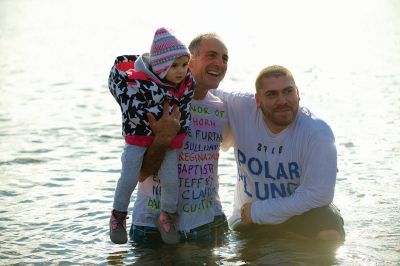 Making a Splash!
Making a Splash! Over 100 participants took the icy plunge into the frigid waters at Mattapoisett Town Beach on January 1 during the annual Freezin’ for a Reason Polar Plunge on New Year’s Day. Proceeds go to benefit the BAM Foundation, a local charity that fundraises to provide financial assistance to people who are facing cancer treatment. Photos by Colin Veitch
