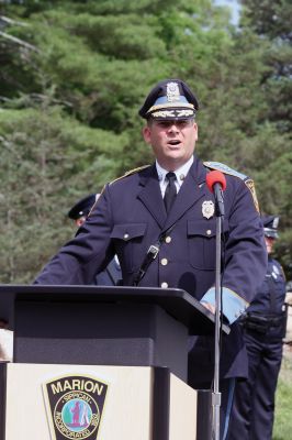 Police Dedication
The public was invited to a building dedication and ceremony for the new Marion police station on July 10, 2010. The town appropriated $3.8 million for the new building, which replaces the old police station on Spring Street. Among those in attendance were Police Chief Lincoln Miller, the Marion police department, the Board of Selectmen, Town Administrator Paul Dawson, Plymouth County Sheriff Joseph McDonald and members of the Police Station Building Committee. Photo by Anne OBrien-Kakley.
