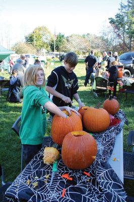 Saturday’s Pumpkin Palooza hosted by the Marion Council of Aging and the Recreation Department at the Cushing Community Center. Families decorated pumpkins, and children enjoyed face painting, a hula-hoop contest, dancing, a visit from Pine Meadow Farm animals and refreshments supported by Tabor Academy volunteers. Pumpkins were later illuminated, giving the pavilion an eerie weekend presence. Sixty-five families preregistered to participate in the event inspired by Marion citizen Dianne Cosman
