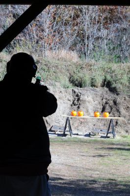 Pumpkin Shoot
Shh. Be very, very quiet. They're hunting pumpkins. The Rochester Rod and Gun Club, with the help of President Dale Williams, offered trap shooting classes on Sunday, November 6, 2011. Photos by Felix Perez.
