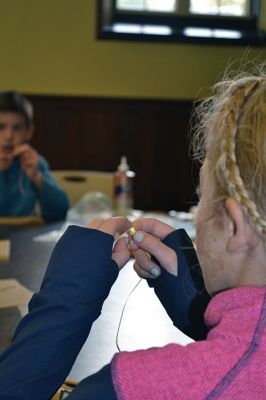 Quilled Out
Local kids ‘quilled out’ at the Mattapoisett Library on Saturday, November 4, with Children’s Services Director Jeanne McCullough, who passed on her quilling skills (a.k.a. paper filigree) to a group of eager new ‘quillers.’ Photos by Jean Perry
