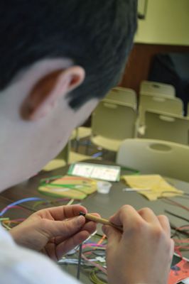 Quilled Out
Local kids ‘quilled out’ at the Mattapoisett Library on Saturday, November 4, with Children’s Services Director Jeanne McCullough, who passed on her quilling skills (a.k.a. paper filigree) to a group of eager new ‘quillers.’ Photos by Jean Perry
