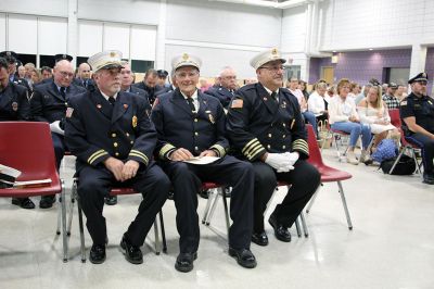 Rochester Fire Department
The Rochester Fire Department held its annual Awards Ceremony on September 28 at Rochester Memorial School, featuring a celebration honoring first responders representing Rochester Police, Fire and ROCCC departments who acted on an emergency call to save the life of Fire Chief Scott Weigel during a critical cardiac event at his home on August 14. Photos by Mick Colageo
