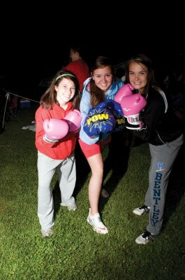 Relay for Life
Over 200 Tri-Town residents gathered to help raise money for the American Cancer Society by participating in the fifth annual Relay for Life. The Relay started at 5:00 pm on Friday June 11 and continued until 12:00 pm on Saturday. Participants walked the track at ORR throughout the night and into the next afternoon as a way to honor cancer survivors and those who lost their battle to cancer. Personalized luminaria bags lined the track, lighting the way for the participants throughout the night.
