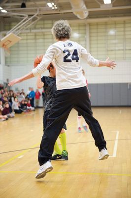 RMS Students vs Staff Basketball Game
The staff at Rochester Memorial School beat the students again for the 15th year in a row during the annual RMS students versus staff basketball game on January 22. The Friday night event attracted a gymnasium full of spectators who witnessed the staff’s 83-72 win over the students. Photos by Colin Veitch
