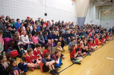 RMS Students vs Staff Basketball Game
The staff at Rochester Memorial School beat the students again for the 15th year in a row during the annual RMS students versus staff basketball game on January 22. The Friday night event attracted a gymnasium full of spectators who witnessed the staff’s 83-72 win over the students. Photos by Colin Veitch
