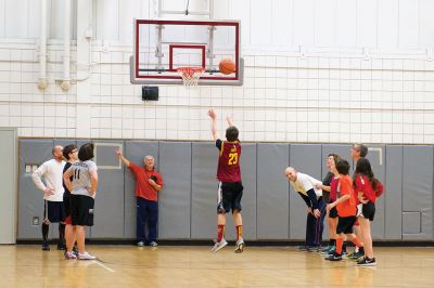 RMS Students vs Staff Basketball Game
The staff at Rochester Memorial School beat the students again for the 15th year in a row during the annual RMS students versus staff basketball game on January 22. The Friday night event attracted a gymnasium full of spectators who witnessed the staff’s 83-72 win over the students. Photos by Colin Veitch
