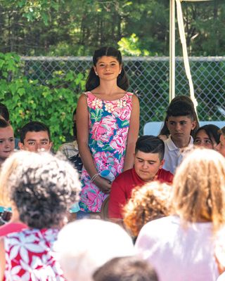 Rochester Memorial School Graduation
Grade 6 students at Rochester Memorial School showed their parents many signs of their education as the school and their families gathered on June 18 to celebrate their promotion to middle school.  Photo by Ryan Feeney
