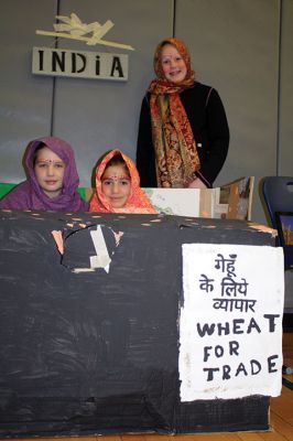 Asian Market
RMS sixth-grade students of Danni Kleiman and James Sullivan participated in the school’s very first “Asian Market” on Friday, December 9, as a way to learn about bartering and commerce. Students representing a host of different countries set up their stands to sell goods such as oil, cotton, sugar, produce, and livestock. Photos by Jean Perry
