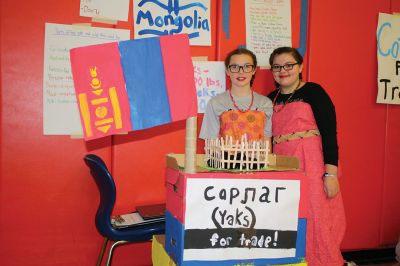 Asian Market
RMS sixth-grade students of Danni Kleiman and James Sullivan participated in the school’s very first “Asian Market” on Friday, December 9, as a way to learn about bartering and commerce. Students representing a host of different countries set up their stands to sell goods such as oil, cotton, sugar, produce, and livestock. Photos by Jean Perry

