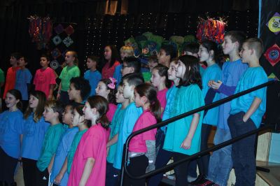 RMS C.A.R.E.S.
The fourth-graders at Rochester Memorial School put on a presentation on Thursday, January 26, called RMS C.A.R.E.S. Each fourth grade class represented a word comprising the C.A.R.E.S. acronym: Cooperation, Assertiveness, Responsibility, Empathy, and Self-Control. The positive message was well received by the crowd, and the young students in the front rows definitely showed their enjoyment throughout the show. Photos by Jean Perry
