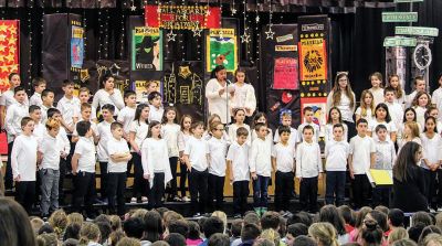 All Aboard for Broadway
The Rochester Memorial School 4th grade concert “All Aboard for Broadway” featured a variety of songs from nine different musicals, such as The Music Man, The King and I, Wicked, Grease, and The Lion King. “The students worked hard and I'm extremely proud of them all!" says Susan Audette, RMS Choral Music Teacher. Photo credit: ORR Staff
