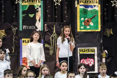 All Aboard for Broadway
The Rochester Memorial School 4th grade concert “All Aboard for Broadway” featured a variety of songs from nine different musicals, such as The Music Man, The King and I, Wicked, Grease, and The Lion King. “The students worked hard and I'm extremely proud of them all!" says Susan Audette, RMS Choral Music Teacher. Photo credit: ORR Staff
