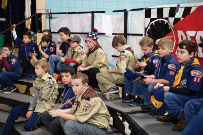 Pinewood Derby
Rochester Cub Scouts Pack 30 held its annual Pinewood Derby on January 21 at RMS. Photos by Colin Veitch
