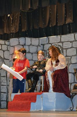 A Stranger in Camelot
It’s a new day, a new drama production, and a new director with a new genre at RMS this year as the students prepare to perform this year’s spring drama “A Stranger in Camelot.” Come see the cast of 33 5th and 6th graders perform RMS’s rendition of Mark Twain’s “A Connecticut Yankee in King Arthur’s Court” this Friday, May 4, at 7:00 pm at RMS. Photos by Jean Perry

