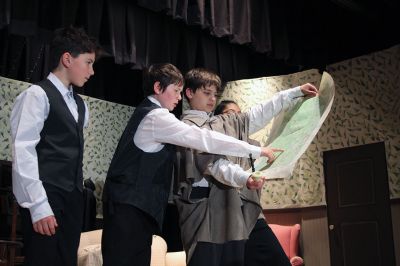 Sherlock Holmes at RMS
“The game is afoot” at Rochester Memorial School with its annual spring drama production! This year director Karen Della Cioppa has brought to the stage our favorite “the professor of facts,” Sherlock Holmes, and his assistant, Dr. John Watson, starring Ambrose Cole as Holmes and Nolan Bushnell as Watson. Watch as Holmes and Watson uncover another dark mystery in an adaptation of “Sherlock Holmes: Mystery at the Manor”, this Friday, May 3, at 7:00 pm in the RMS cafetorium. Photos by Jean Perry

