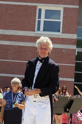 Fare Thee Well
Danni Kleimann led the school staff one last time on Wednesday, June 21, for the annual RMS student send-off. This year, the day marked Kleimann’s last day at RMS as she is retiring after 31 years. Kleimann is best known for directing the Shakespeare plays at RMS and for orchestrating the student send-off every summer. Kleimann passed her baton on to sixth grade teacher Tracy Forns to carry out the traditions. Photos by Jean Perry
