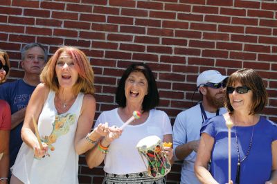 Fare Thee Well
Danni Kleimann led the school staff one last time on Wednesday, June 21, for the annual RMS student send-off. This year, the day marked Kleimann’s last day at RMS as she is retiring after 31 years. Kleimann is best known for directing the Shakespeare plays at RMS and for orchestrating the student send-off every summer. Kleimann passed her baton on to sixth grade teacher Tracy Forns to carry out the traditions. Photos by Jean Perry
