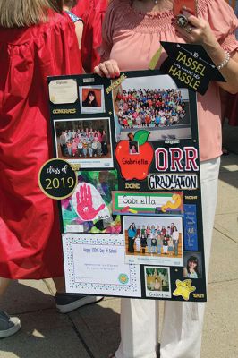 Senior Walk
Seniors from ORR took their annual senior walk on May 31, an event that takes the students from each of the Tri-Towns and sends them back to their home elementary schools for a nostalgic walk through the halls one last time as students. Pictured here are the Rochester students enjoying a last visit to Rochester Memorial School. Photos by Jean Perry
