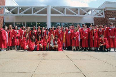 Senior Walk
Seniors from ORR took their annual senior walk on May 31, an event that takes the students from each of the Tri-Towns and sends them back to their home elementary schools for a nostalgic walk through the halls one last time as students. Pictured here are the Rochester students enjoying a last visit to Rochester Memorial School. Photos by Jean Perry
