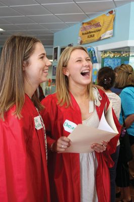 Senior Walk
Seniors from ORR took their annual senior walk on May 31, an event that takes the students from each of the Tri-Towns and sends them back to their home elementary schools for a nostalgic walk through the halls one last time as students. Pictured here are the Rochester students enjoying a last visit to Rochester Memorial School. Photos by Jean Perry
