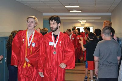 RMS Class of 2012
Rochester Memorial School welcomed back its RMS Class of 2012, with young students lining the halls to watch the big kids pass through one last time as students. Photos by Jean Perry
