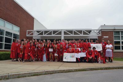 RMS Class of 2012
Rochester Memorial School welcomed back its RMS Class of 2012, with young students lining the halls to watch the big kids pass through one last time as students. Photos by Jean Perry
