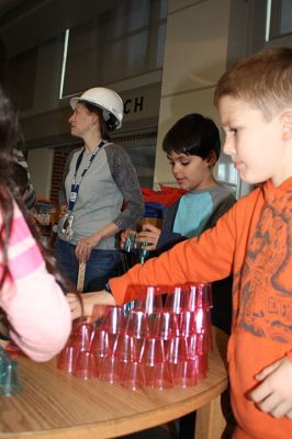 RMS STEAM Night
Rochester Memorial School hosted a STEAM night (Science, Technology, Engineering, Arts, Mathematics) on Thursday, March 30, in the RMS library. Students and parents enjoyed various hands-on stations featuring materials such as wooden sticks, clips, and plastic straws for engineering and building, as well as technology stations using “ozobots” to explore robotics. Photos by Jean Perry
