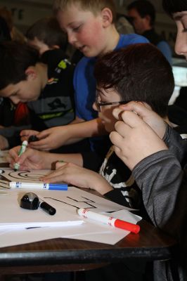 RMS STEAM Night
Rochester Memorial School hosted a STEAM night (Science, Technology, Engineering, Arts, Mathematics) on Thursday, March 30, in the RMS library. Students and parents enjoyed various hands-on stations featuring materials such as wooden sticks, clips, and plastic straws for engineering and building, as well as technology stations using “ozobots” to explore robotics. Photos by Jean Perry
