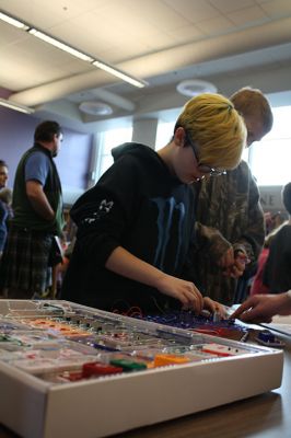 RMS STEAM Night
Rochester Memorial School hosted a STEAM night (Science, Technology, Engineering, Arts, Mathematics) on Thursday, March 30, in the RMS library. Students and parents enjoyed various hands-on stations featuring materials such as wooden sticks, clips, and plastic straws for engineering and building, as well as technology stations using “ozobots” to explore robotics. Photos by Jean Perry
