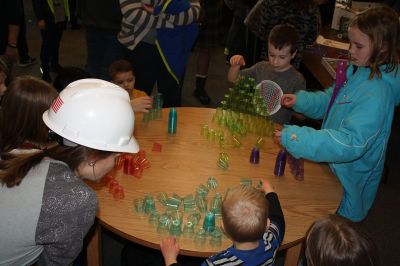 RMS STEAM Night
Rochester Memorial School hosted a STEAM night (Science, Technology, Engineering, Arts, Mathematics) on Thursday, March 30, in the RMS library. Students and parents enjoyed various hands-on stations featuring materials such as wooden sticks, clips, and plastic straws for engineering and building, as well as technology stations using “ozobots” to explore robotics. Photos by Jean Perry
