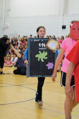 Vocabulary Day Parade
A living, breathing, (and giggling) dictionary of vocabulary words displayed their intellect and imagination at Rochester Memorial School during its first annual Vocabulary Day Parade on April 4. Photo by Jean Perry
